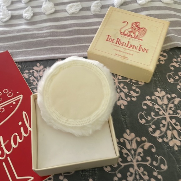 Dusting powder, cocktail menu, and paper bag.   Very cool… - Picture 4 of 8